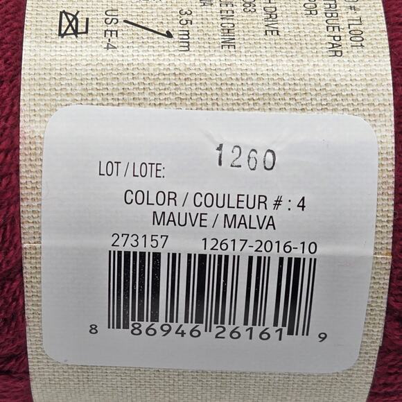 Loop & Threads Woolike Simili-Laine SF Yarn Mauve #4 Cool Gray #2 Acrylic/Nylon - Picture 4 of 8